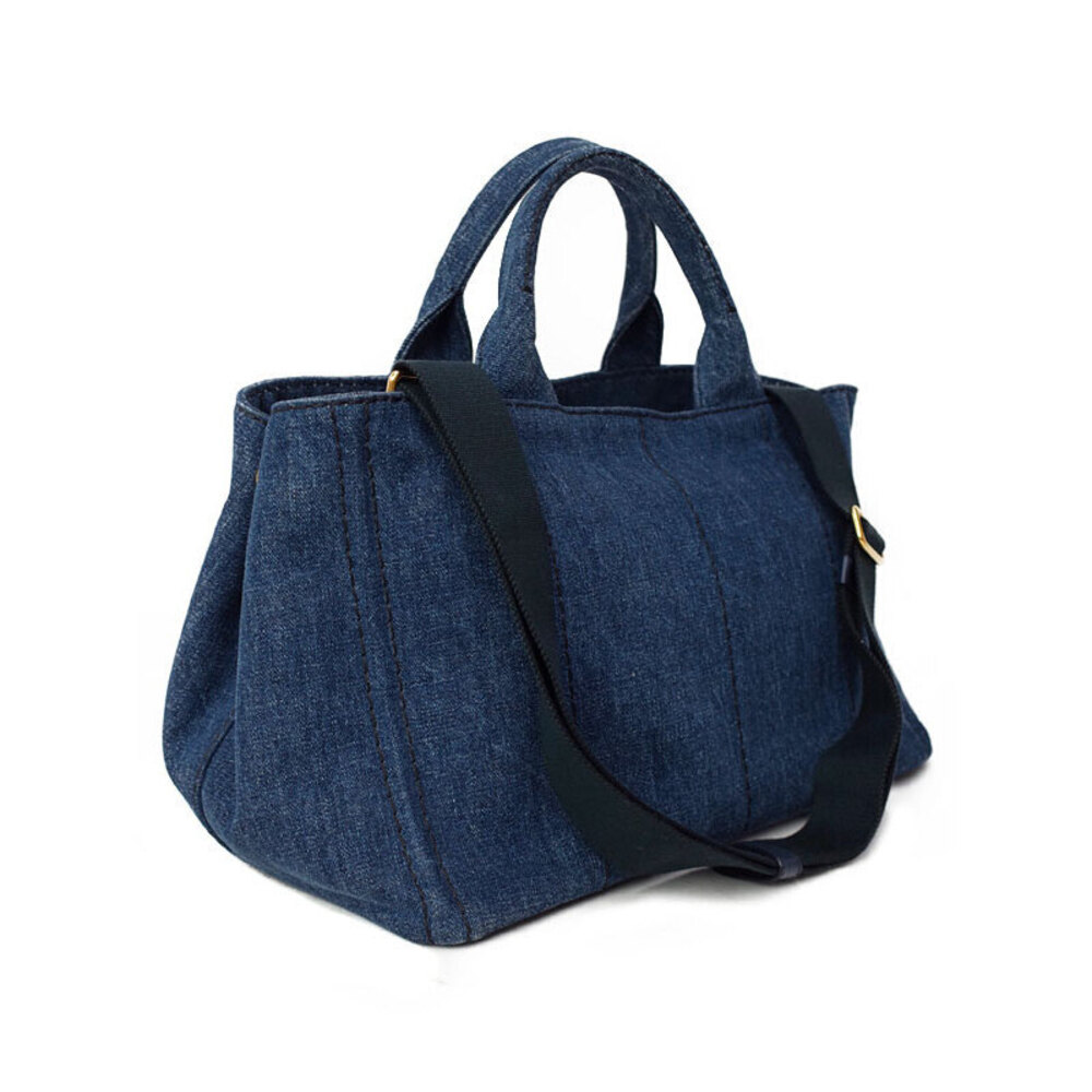 Prada Canapa 2way Tote Shoulder Bag Black - Picture 2 of 9